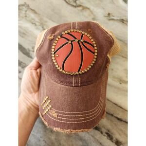 Custom Bling Basketball Snap Back Adjustable Hat